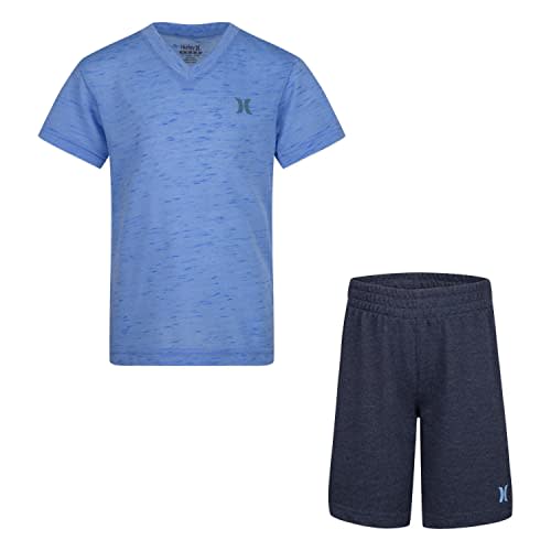 Hurley Baby-Boys And Toddler Boys' Soft Basic Cloud Slub T-shirt and Shorts 2-piece Outfit Set