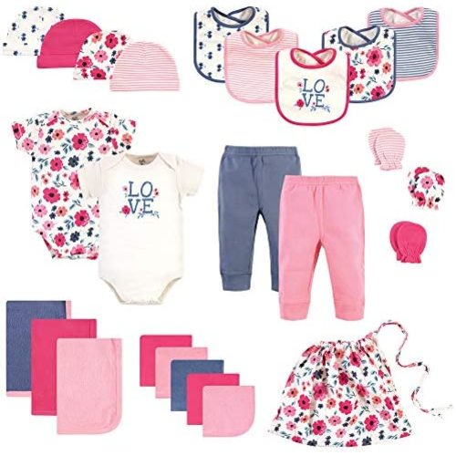 Touched by Nature Unisex Baby Organic Cotton Layette Set and Giftset