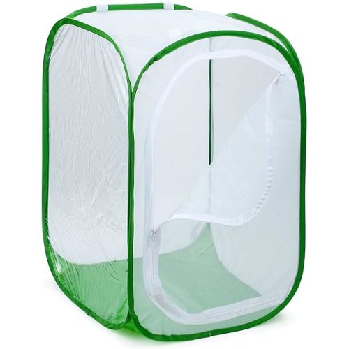 RESTCLOUD 36" Large Monarch Butterfly Habitat, Giant Collapsible Insect Mesh Cage Terrarium Pop-up 24 x 24 x 36 Inches
