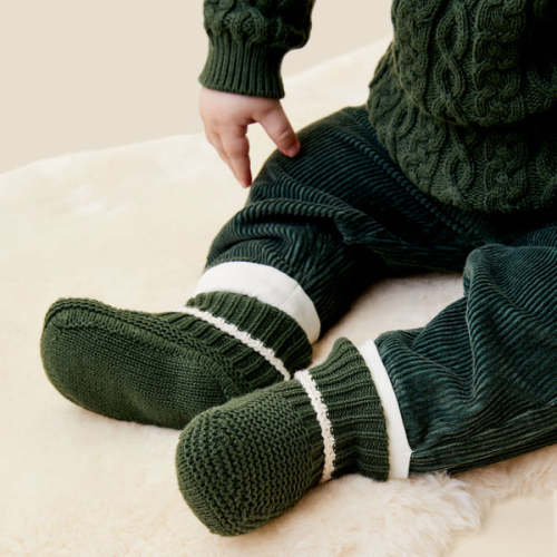 Knitted Booties oat / 0 - 6 M