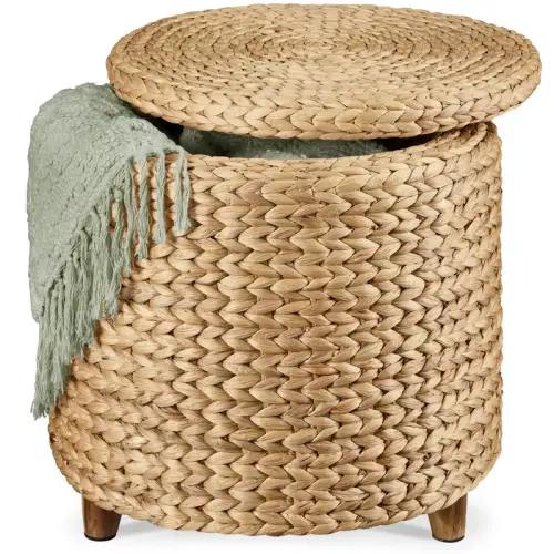 Best Choice Products 17 Round Storage Ottoman with Lid – Handwoven - TikTok Shop