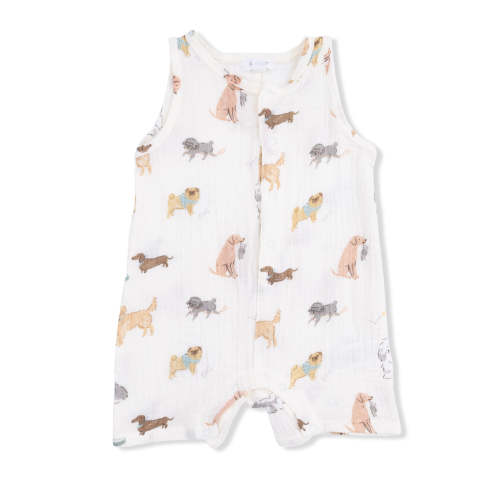 Sleeveless Shortie Romper, Awesome Dogs