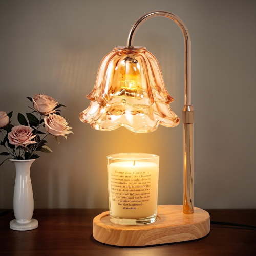 Candle Warmer Lamp with Timer and Dimmer, Dimmable Adjustable Height Candle Warming Lamp, Gifts Wax Melt Light for New Home Decor, Gold
