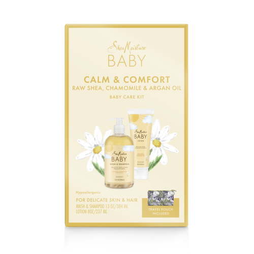 Shea Moisture Baby Skin Care Kit Wash & Shampoo, Lotion, Raw Shea, Chamomile, & Argan Oil, 2 Count
