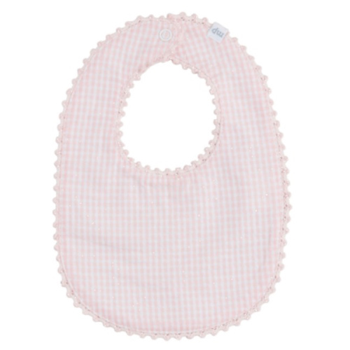 Pink Gingham Bib