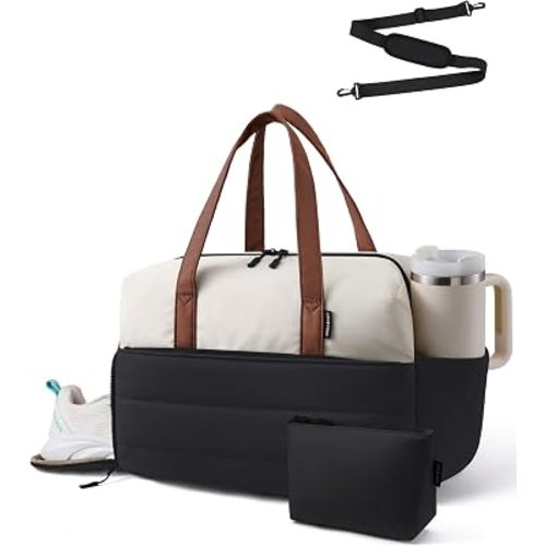 LOVEVOOK Small Gym Bag for Women with Tumbler Holder & Shoe Compartment