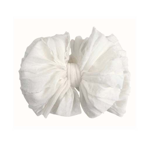 Ruffled Headband- Off White