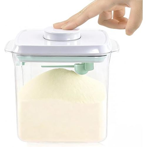 Cozey Daily Formula Dispenser Container with Scraper and Scoop 730g Milk Powder BPA-Free Airtight Formula Storage Container 1700ml - Non-Slip Design
