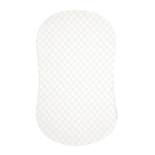 HALO BassiNest Fitted Sheet – 100% Cotton, Soft and Breathable Bassinet Sheet for Babies, 30” x 16” Pre-Shrunk Sheet, Nautical Net