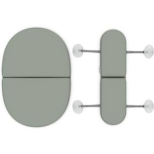 Lalo Knee & Elbow Saver - Foldable Padded Cushions for Bathtime Relief, Quick-Dry, Suction Cups for Stability, Bath Kneeler and Elbow Rest Pad Set 17 x 11.5 in Knee Pad & 16 x 4.5 in Elbow Pad - Sage