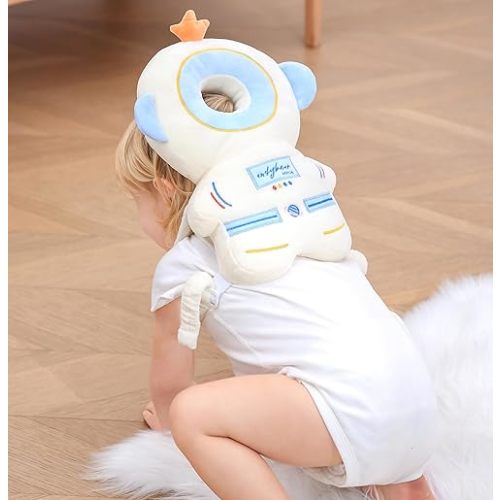 Feidoog Baby Head Protector Cushion Backpack with 3 Knee Pads for Walking & Crawling,Astronauts
