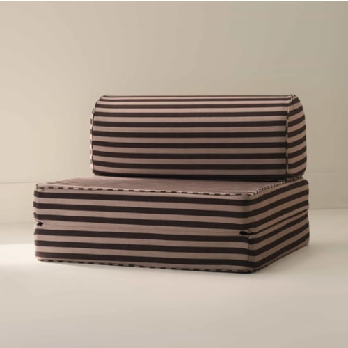 Seat | Taupe & Brown Striped Modular Play Couch | Bennett | House of Noa
