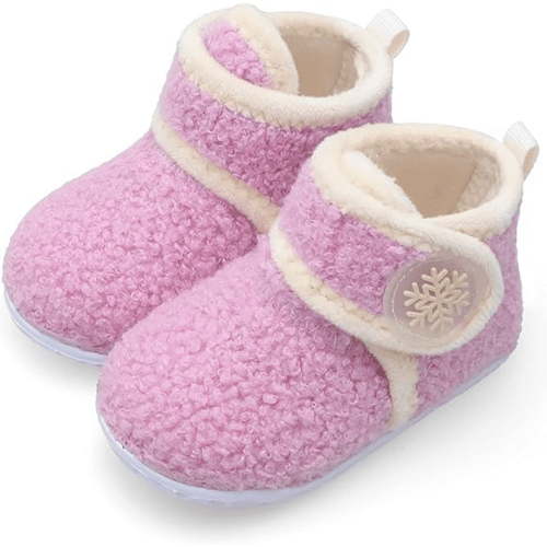 Barerun Baby Booties Girls Boys Infant Slippers First Walkers Shoes Warm Socks Newborn Crib Shoes 4.5-5