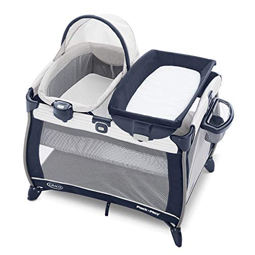 Graco Pack ’n Play Quick Connect Playard, Portable Bassinet with Carry Handle, Full‑Size Infant Bassinet, Diaper Changer, Alex