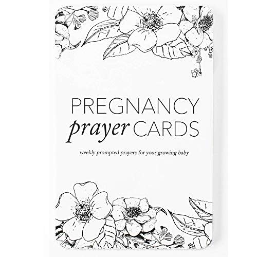 DUNCAN & STONE PAPER CO. 20 Pregnancy Milestone Cards – Weekly Prayer, Bible Verse Pregnancy Card - 42 Weeks Pregnancy Milestone Signs - New Mom Essentials