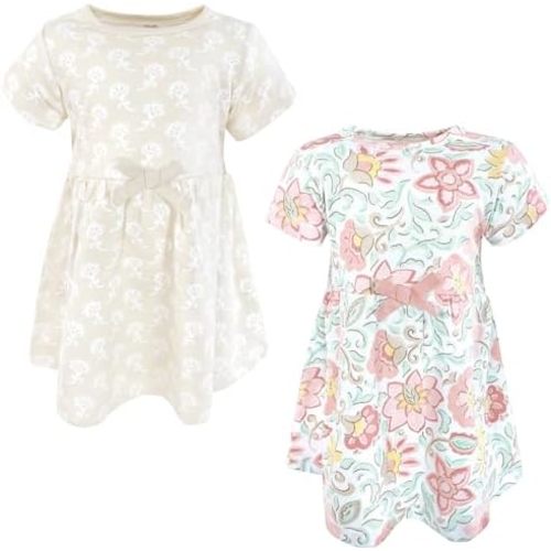 Touched by Nature Girls' One Size Organic Cotton Short Long-Sleeve Dresses