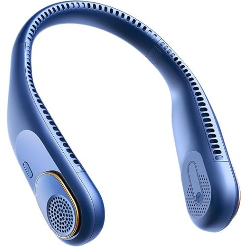 SWEETFULL Portable Neck Fan: 5200mAh Bladeless Personal Fan | 4 Speeds, 20H Max Runtime, No Hair Twist Quiet Wearable Fan for Travel | Birthday Gifts for Men Women Mom Dad