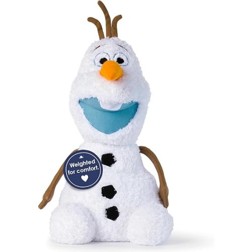 Disney Frozen Olaf Cartoon Kids Weighted Fuzzy Plush Pillow Buddy, White