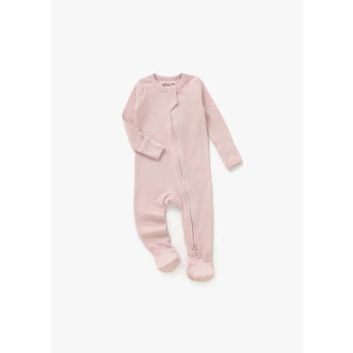 Ribbed Footie | Blush