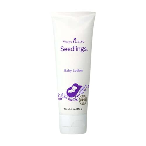 Young Living Seedlings Baby Lotion - 4 oz - Hypoallergenic Skincare for Delicate & Sensitive Infant Skin - Gentle, Non-Greasy, Soothing Hydration & Softness