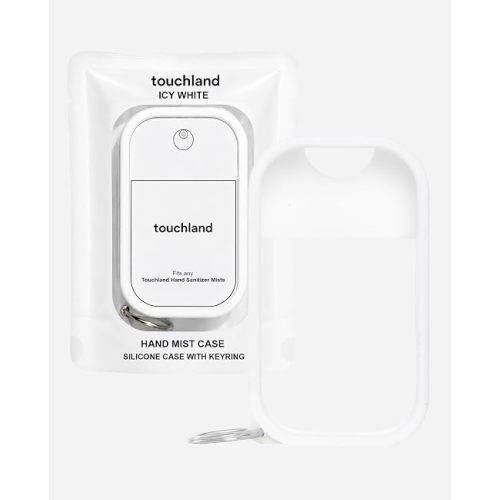 Touchland Silicone Hand Mist Case with Keyring, 1 FL OZ - Icy White