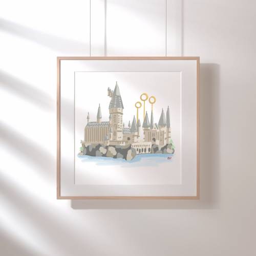 Hogwarts Castle, Harry Potter Illustration, Hogwarts Illustration, Wizarding World