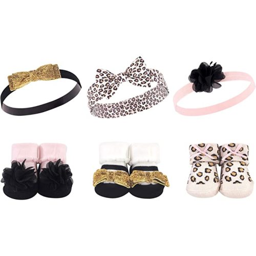 Hudson Baby Girl's Headband and Socks Giftset