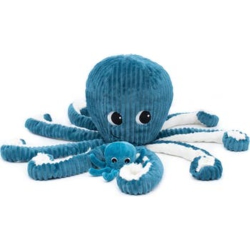 Octopus Mom & Her Baby - Secret Keeper Plush Toy, Eco-Friendly, Soft & Washable