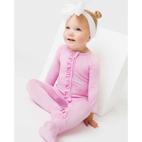 Mauve Over, Pink Convertible Ruffle Romper