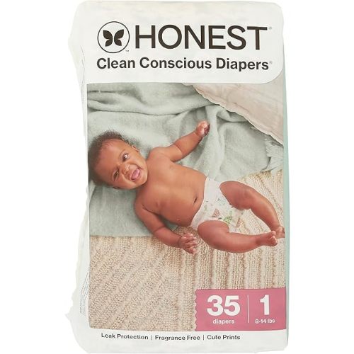 THE HONEST COMPANY Pandas Size 1 Diapers, 35 CT