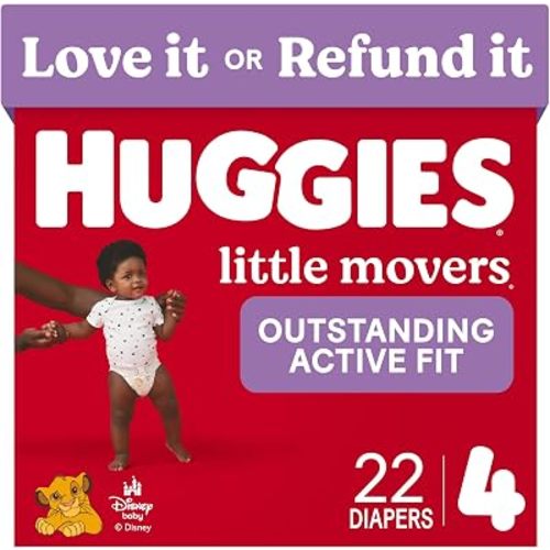 Huggies Little Movers Diapers Size 4, 22 Count