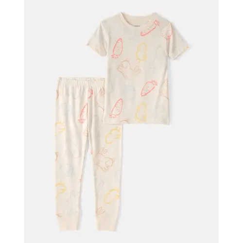 Baby Easter Bunny 100% Cotton Snug Fit 2-Piece Pajama Set - Cream | Carter's