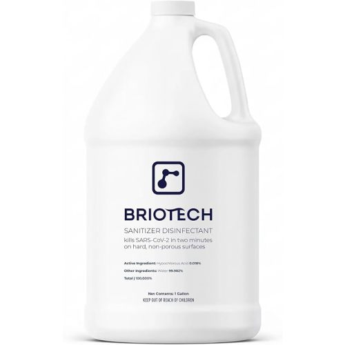 BRIOTECH Sanitizer Disinfectant Hypochlorous, Nursery, 1 Gallon Refill