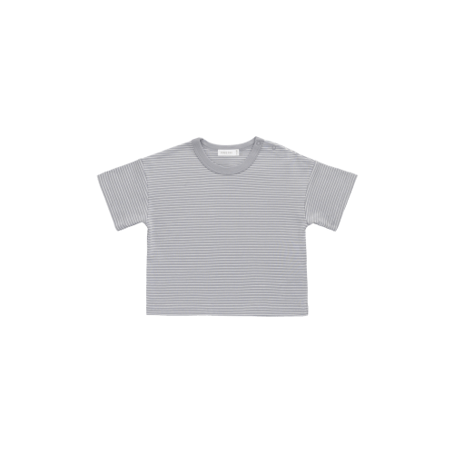 Pima Cotton Wesley Tee - Fine Stripe Missouri/Parchment – Jamie Kay USA