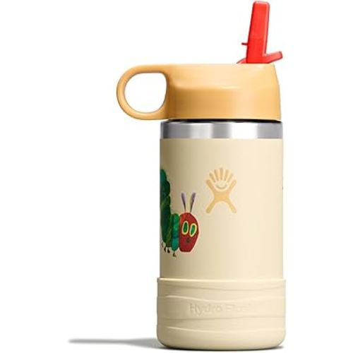 Hydro Flask Kids Water Bottle for School - Stainless Steel and Insulated with Straw Cap - 12 Oz World of Eric Carle™ Caterpillar