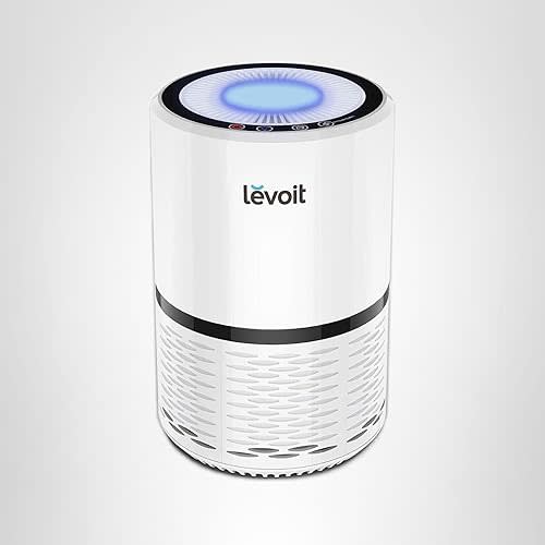 LEVOIT Air Purifiers for Home, AHAM VERIFIDE, High-Efficiency Filter for Smoke, Dust, Pollen, and Odors in Bedroom, Office, or Nursery, Optional Night Light, Quiet Operation, LV-H132, White