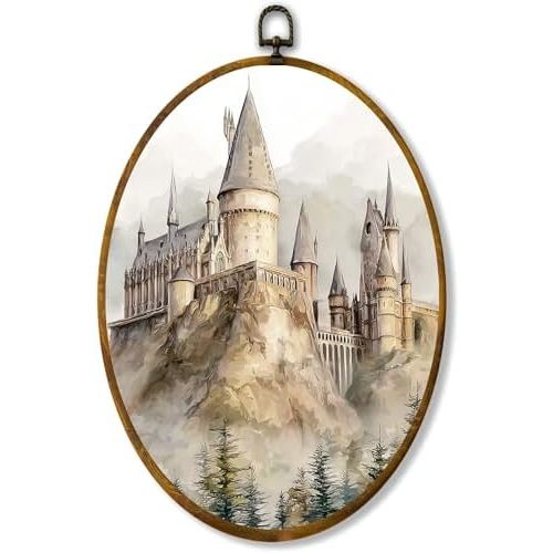zewepri Wizard Castle Wall Art, Fantasy Canvas Print, 8.6 x 11.4 in