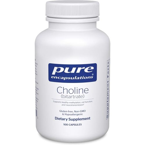 Pure Encapsulations Choline (Bitartrate), 100 Capsules