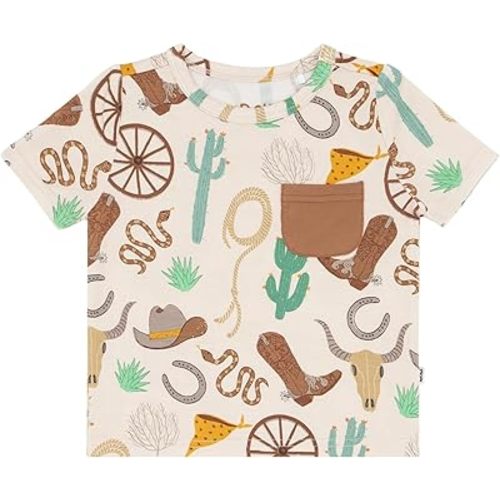 Little Sleepies Short Sleeve Relaxed Pocket Tee for Boys and Girls