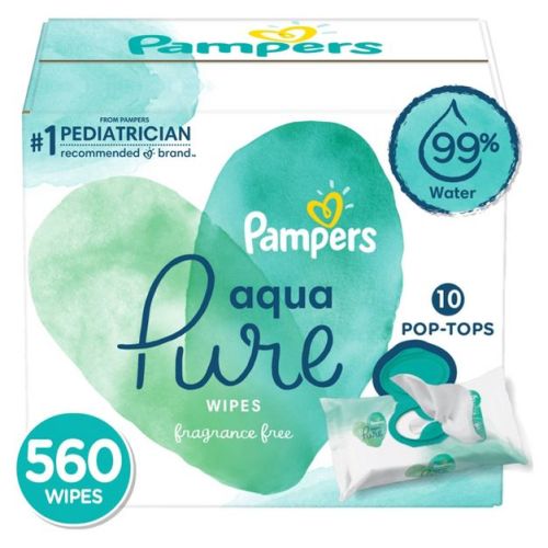 Pampers Aqua Pure Sensitive Baby Wipes (Select Count)