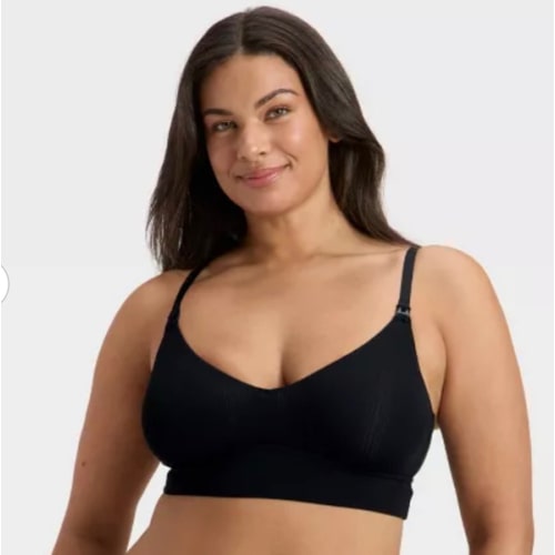 Women's Modal Blend Nursing Unlined Bralette - Auden™ Black XL