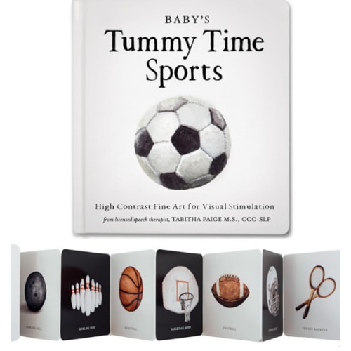 Baby's Tummy Time Sports: High-Contrast Fine Art for Visual Stimulation (Tabitha Paige Children's Book Series)