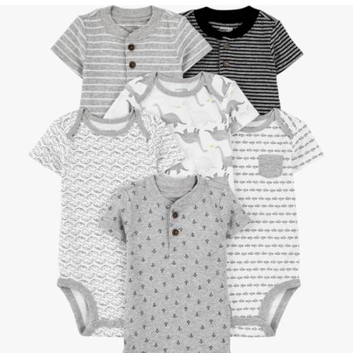 Simple Joys by Carter's Baby-Boys 6-Pack Short-Sleeve Bodysuit