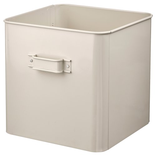 PLOGFÅRA Storage box - light beige 13 ¾x13x12 ½ "