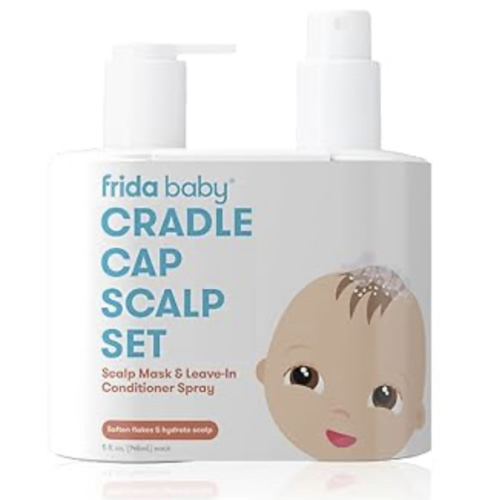 Frida Baby Cradle Cap Treatment, Cradle Cap Shampoo for Babies + Flake Fixer Scalp Spray, Cradle Cap Kit Soothes Baby's Scalp, Prevents Dryness and Flakes