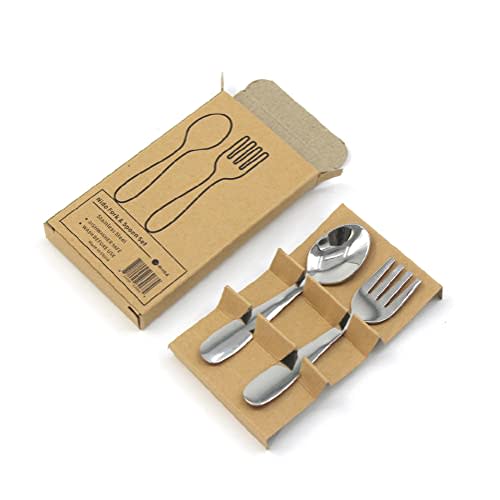 Montessori Nido Stainless Steel Flatware for Baby Toddler Fork and Spoon Set