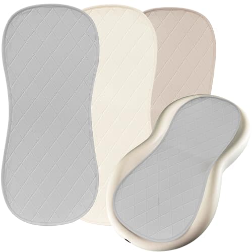 Changing Pad Liners 3 Pack – Waterproof, Soft, Absorbent, Non-Slip, Machine Washable, Reusable Baby Changing Pad Liners, Also Fits Peanut Shaped Changing Pads, Changing Table Pads