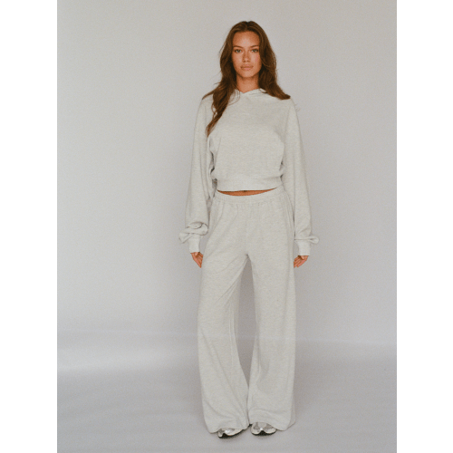 100% organic cotton micro waffle pant - heather grey