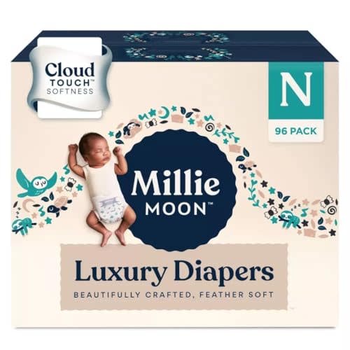 Milm Baby Diapers – Ultra Soft, Leak-Proof, Hypoallergenic Disposable Diapers – (Newborn)
