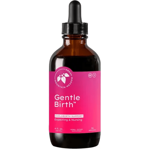 Mountain Meadow Herbs Gentle Birth for Birth Prep/Labor Prep, Fast Acting Liquid Herbal Extract for Childbirth Support - 4oz